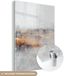 MuchoWow® Peinture sur verre 90x120 cm - Peinture acrylique sur verre - Brume - Or - Abstrait - Photo sur verre - Peinture