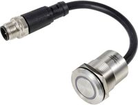 Tru Components TC-12835304 TC-PS223P10YSSR12T M12 Male Connector Piëzotoets 24 V 0.2 A 1x Uit/(aan) Moment Rood (Ø) 28.5 mm
