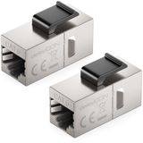 Connecteur RJ45 Keystone - Femelle vers femelle - 1 Gbit/s - Argent