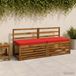 vidaXL - 1-delig - Bankkussen - VUGHT - 100% - Polyester - Rood - 60 x 50 x 5 cm