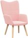 vidaXL Fauteuil Roze Sherpa Stof 62 x 67 x 95,5 cm