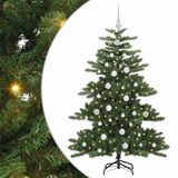 vidaXL - Kunstmatige - Hinged - Kerstboom - Groen - 150 - cm - PVC - en - Staal