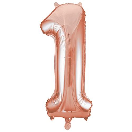 Unique Party Supplies Reuzengetal 1 Ballon - 86 cm - Roségoud