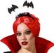 Atosa Halloween/horror verkleed diadeem/tiara - met vleermuizen - kunststof - voor dames/meisjes