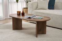 Hanah Home Skye Decor Salontafel walnoot melamine boogvorm Koda 119x60 cm