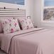PETTI Artigiani Italiani - Beddengoedset, beddengoed voor tweepersoonsbed, witte bloemen, beddengoed voor tweepersoonsbed, opdruk alleen op kussenslopen, 100% Made in Italy