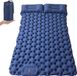 Matelas de camping autogonflant pour 2 personnes avec oreiller intégré et pompe à air à pédale