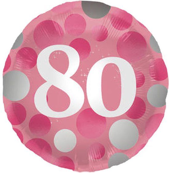 Folat Folieballon Glossy Pink 80 - 45 cm
