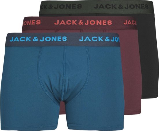 Jack &amp; Jones Boxershorts Heren Microfiber Trunks JACMAVE Effen 3-Pack - Maat XXL