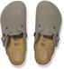 Birkenstock Boston Chaussons, Birkibuc - Gris - Taille 33