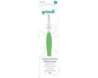 Gründl Wolle 6616-500 Ergonomische Haaknaald met Rubbergrip 5.00MM