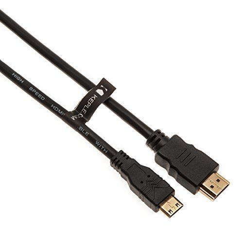 Keple Mini HDMI-naar-HDMI-kabel compatibel met camera Canon EOS 60D / EOS 70D / EOS 80D / EOS 100D / EOS 750D / EOS 760D / EOS 1100D / EOS 1200D / EOS 1300D, Nikon Coolpix 1 AW1 / 1 J, 1 S1 / 1 V ( 1M)