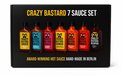 Crazy Bastard Sauce Crazy Bastard 7 Sauce Set – 7 x 100ml – Hot Sauce Gift Set – Pittige Sauzen van Mild tot Extreem Heet – Jalapeño, Habanero, Ghost Pepper, Carolina Reaper – Cadeau voor Pittige Eters & BBQ