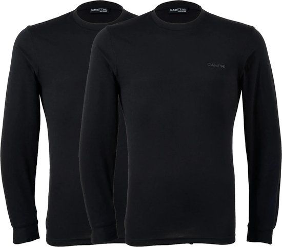 Campri 2-Pack Thermoshirt Lange Mouw Heren Zwart M
