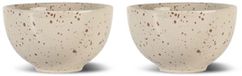 Sagaform Ditte (dip) bol set van 2 D12cm H7cm beige / bordeaux
