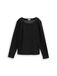 Tom Tailor - Shirt met lange mouwen met glittereffect - Maat L - pinstripe with lurex