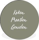 Merkloos / Sans marque WallCircle - Wall Circle - Wall Art - Quotes - Cooking - Dining - Aluminum - Dibond - ⌀ 140 cm - Indoor and Outdoor