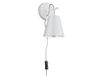 Trio Leuchten Andreus 207500189 wandlamp, stoffen kap, wit mat/zilver