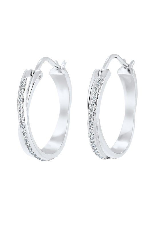 Elli Oorbellen oorringen 925 Sterling Zilver Swarovski Kristal 4050878543594