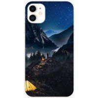 Apple iPhone 11 Seul en montagne bedrukt siliconen hoesje