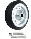 ZABI Roue en métal-caoutchouc 200 mm avec axe 61 mm, charge utile 180 kg