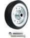 ZABI Roue en métal-caoutchouc 200 mm avec axe 61 mm, charge utile 180 kg