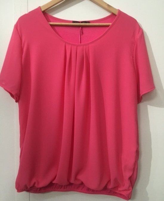 pink lady dames blouse roze uni - maat S