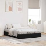 vidaXL Ottoman Bedframe Zwart 153 x 203 cm Stof