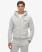 Superdry Sweat à Capuche Zippé Logo Vintage Brodé Gris Clair Taille : M