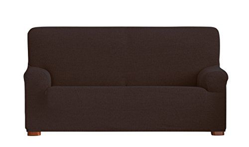 Eysa Dorian elastische sofa plaid 4-zits, chenille, 7-bruin