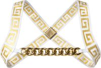 Merkloos / Sans marque LEADER Invictus Harness White-Gold - MAAT XL