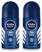 NIVEA MEN Cool Kick Deodorant Roller - 50 ml - Voordeelverpakking - 2 stuks