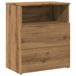 VidaXL Nachtkastje 50x32x60 cm bewerkt hout artisanaal eikenkleurig