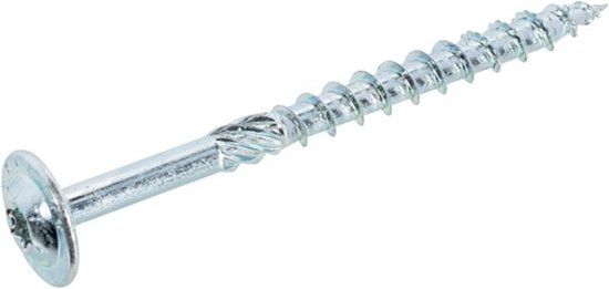Dynaplus DYPL Houtschroef - Staal - 100mm - Verzinkt - Torx - 6mm Schacht - 8712811769862