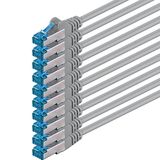 1aTTack.de 7,5 m CAT6a Netwerkkabel grijs - 10 stuks
