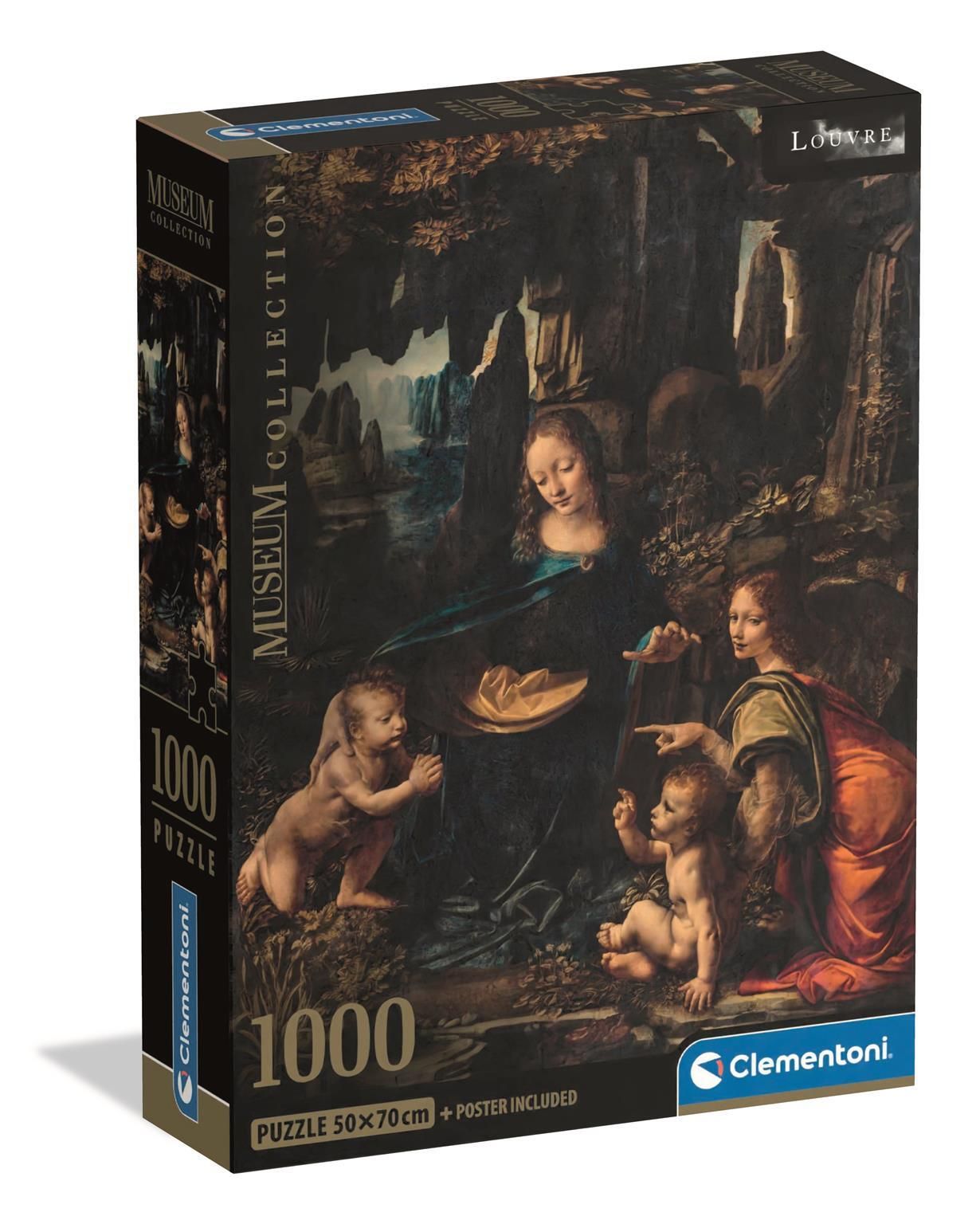 Clementoni 39976 1000-stukjes Museum The Virgin of the Rocks Puzzel voor Volwassenen