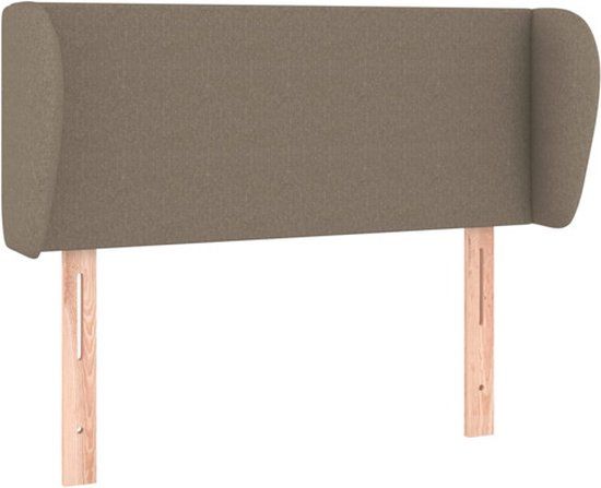 vidaXL Hoofdbord met randen 83x23x78/88 cm stof taupe