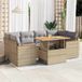 Maison Exclusive - Ensemble de meubles de jardin 6 pièces avec canapé et coussins, beige, en polyrotin et bois d'acacia