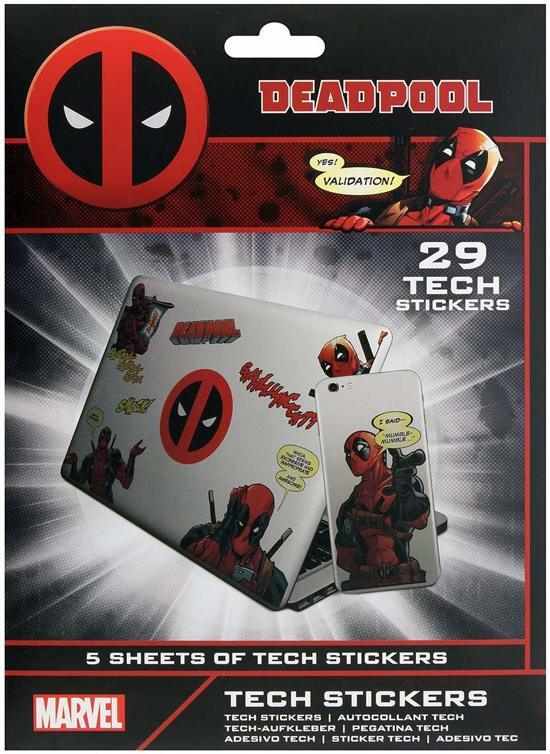 Marvel Deadpool - 29 Tech Stickers