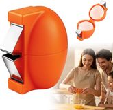 Ouvre-œuf coquille d'œuf - Casse-œuf - Outil de cuisine - Acier inoxydable - 2 pièces - Orange