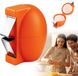 Ouvre-œuf coquille d'œuf - Casse-œuf - Outil de cuisine - Acier inoxydable - 2 pièces - Orange