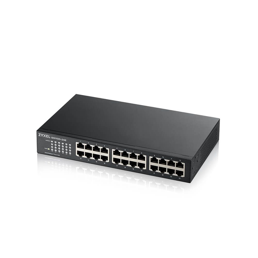 Zyxel GS1100-24E - 24-poorts Gigabit Ethernet Switch - Zwart
