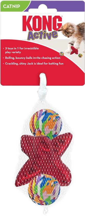Kong Cat Active Jacks - Kattenspeelgoed - Blauw