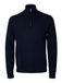SELECTED HOMME Slhtray Ls Knit Merino Half Zip Noos Herentrui, marineblauw blazer, XL