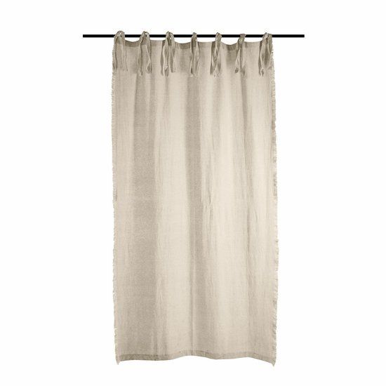 Loberon Gordijn Sereneth crème 140x250 cm Katoen Lichtdoorlatend