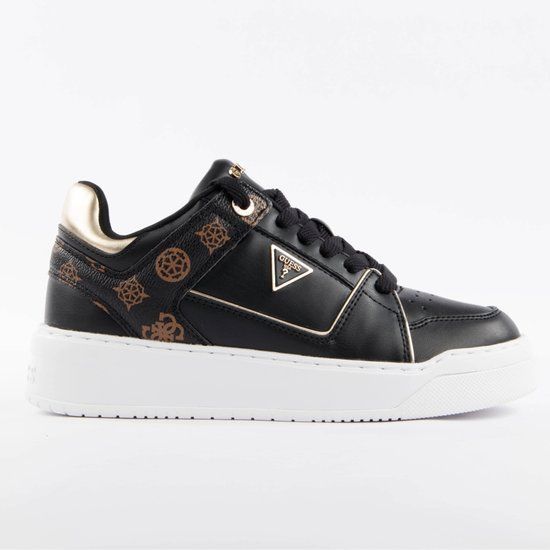 GUESS Lage sneakers Moxea Zwart Vrouwen Synthetisch Rubber Plateau Gebloemd 39