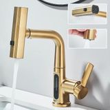 Robinet de douche or brossé