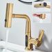 Robinet de douche or brossé