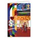 65-1420 Icecat 65-1420 Gelukkige verjaardagskaart I love sports rood glanzend met envelop 12 x 17,5 cm atletiek hardlopen basketbal stadion JO Olympische spelen Parijs creatie editie print gemaakt in Frankrijk
