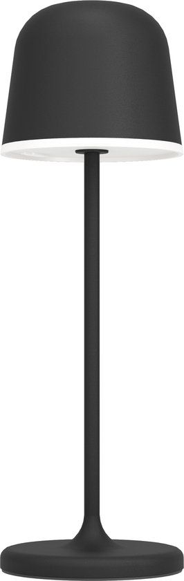 EGLO Mannera Tafellamp - 34cm - Zwart/Wit - Oplaadbaar - Binnen & Buiten